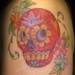 tattoo galleries/ - Sugar Skull and Flowers on an Arm - 38729